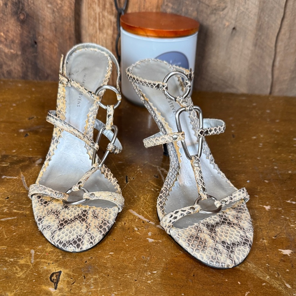 Valerie Stevens Snakeskin Heels